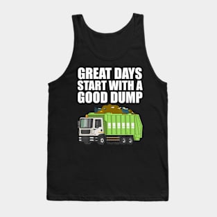 Garbage Truck Art For Toddler Boys Garbage Man Garbage Truck Tank Top